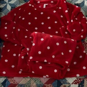 Red Polka Dot Joyspun Pajama Set